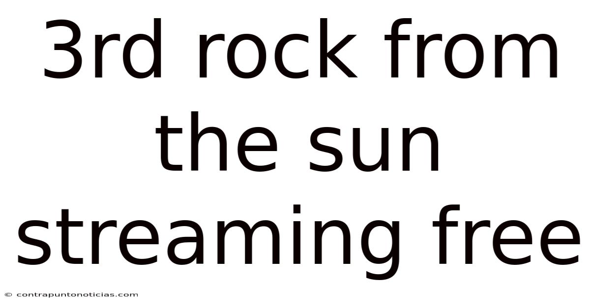 3rd Rock From The Sun Streaming Free