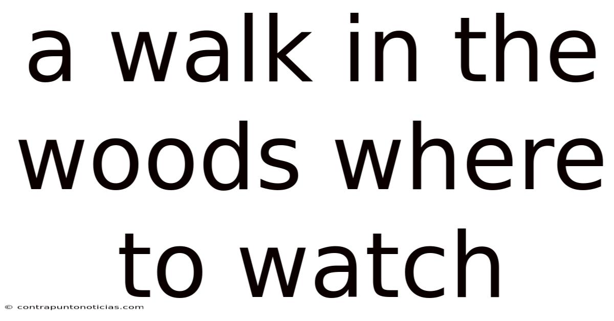 A Walk In The Woods Where To Watch