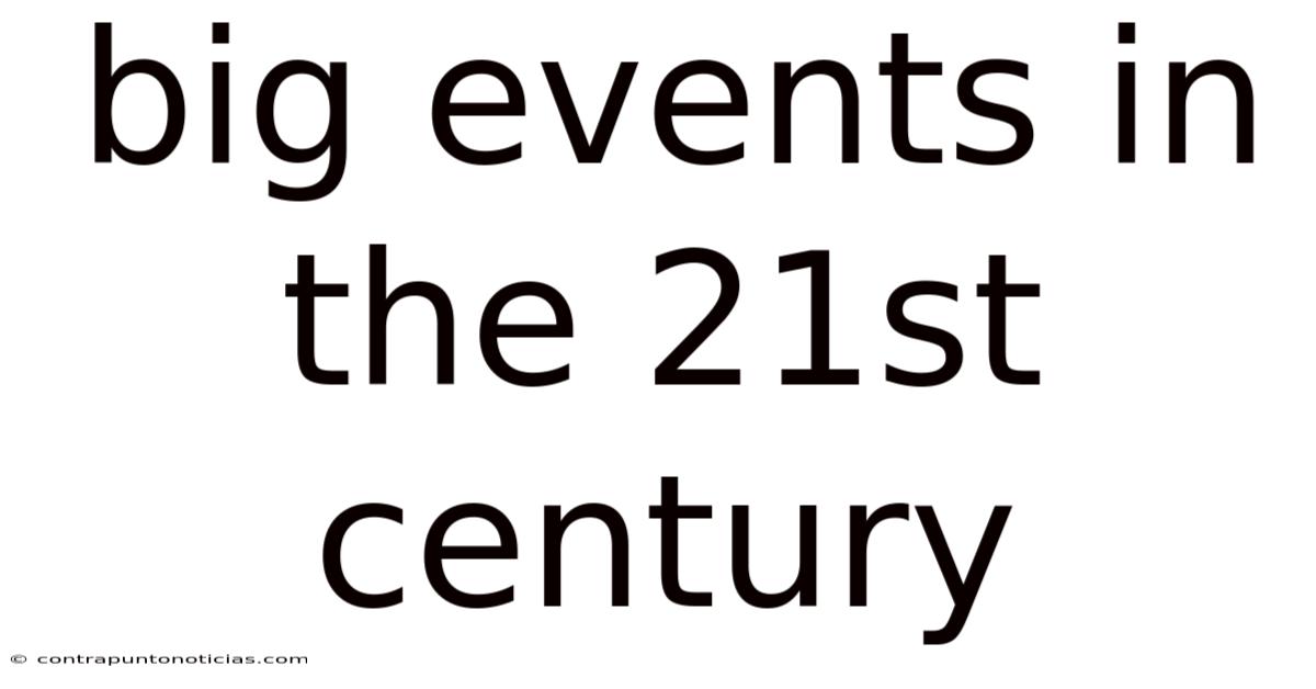 Big Events In The 21st Century