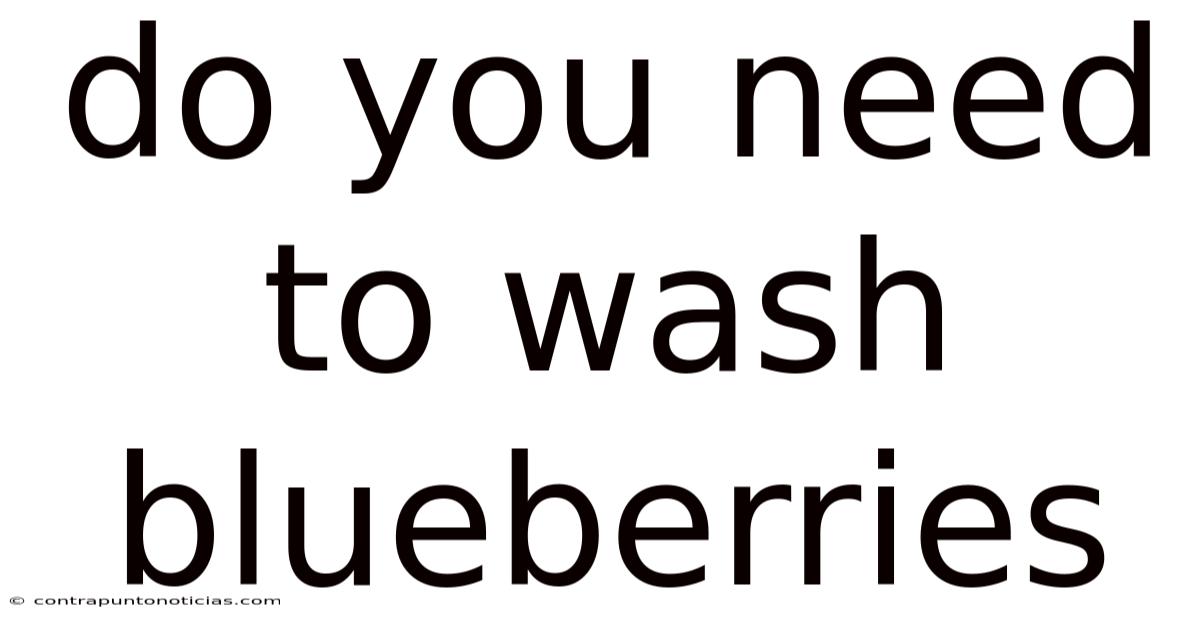 Do You Need To Wash Blueberries
