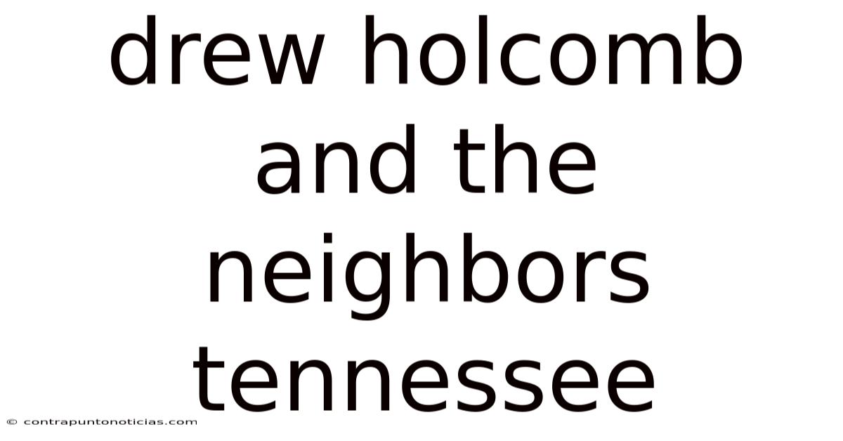 Drew Holcomb And The Neighbors Tennessee
