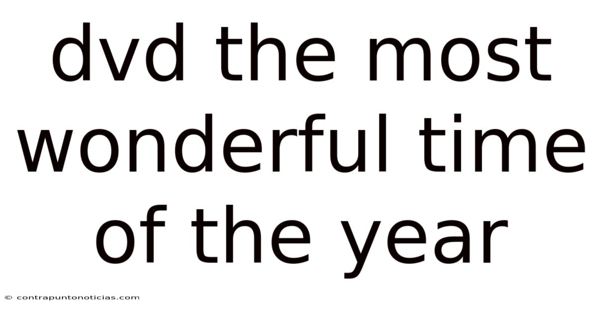 Dvd The Most Wonderful Time Of The Year