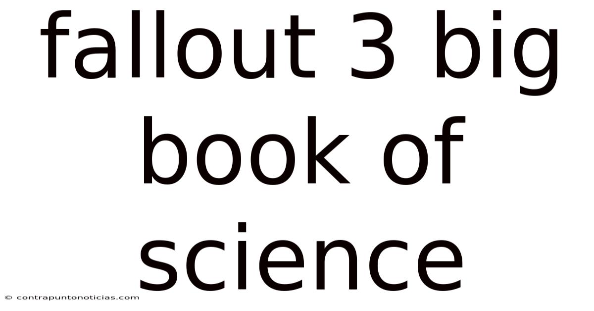 Fallout 3 Big Book Of Science