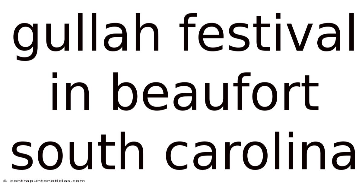 Gullah Festival In Beaufort South Carolina