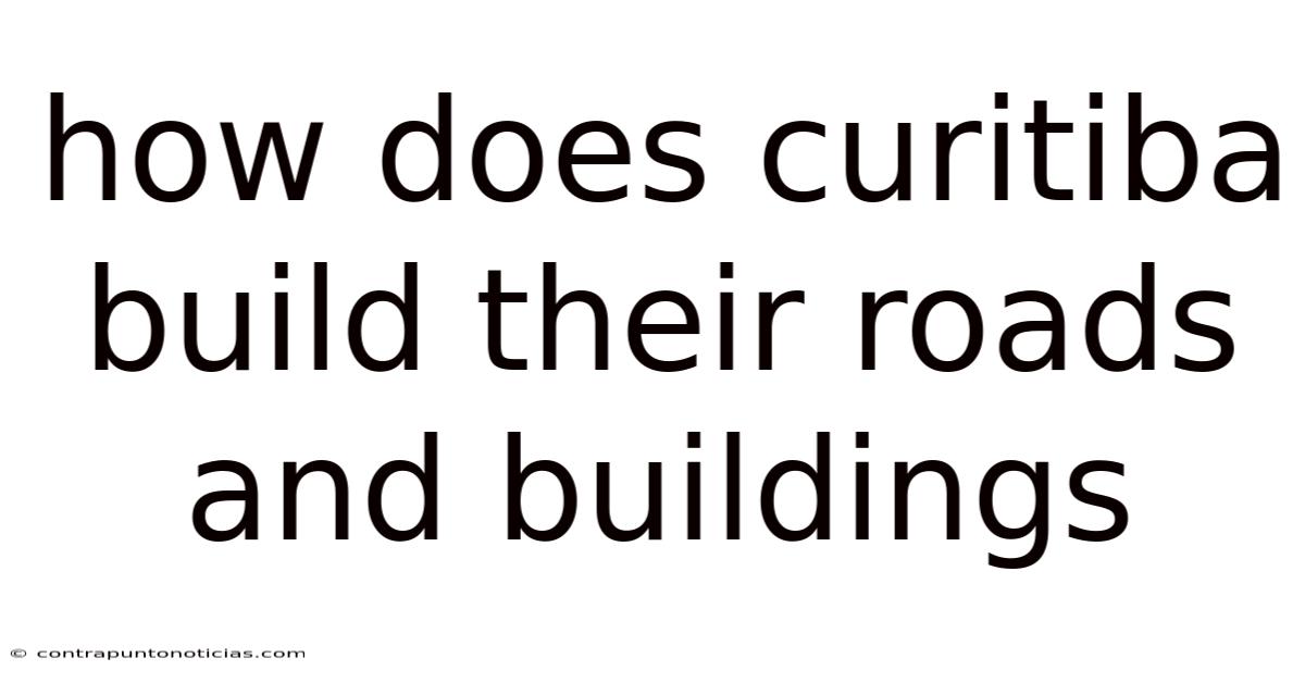 How Does Curitiba Build Their Roads And Buildings
