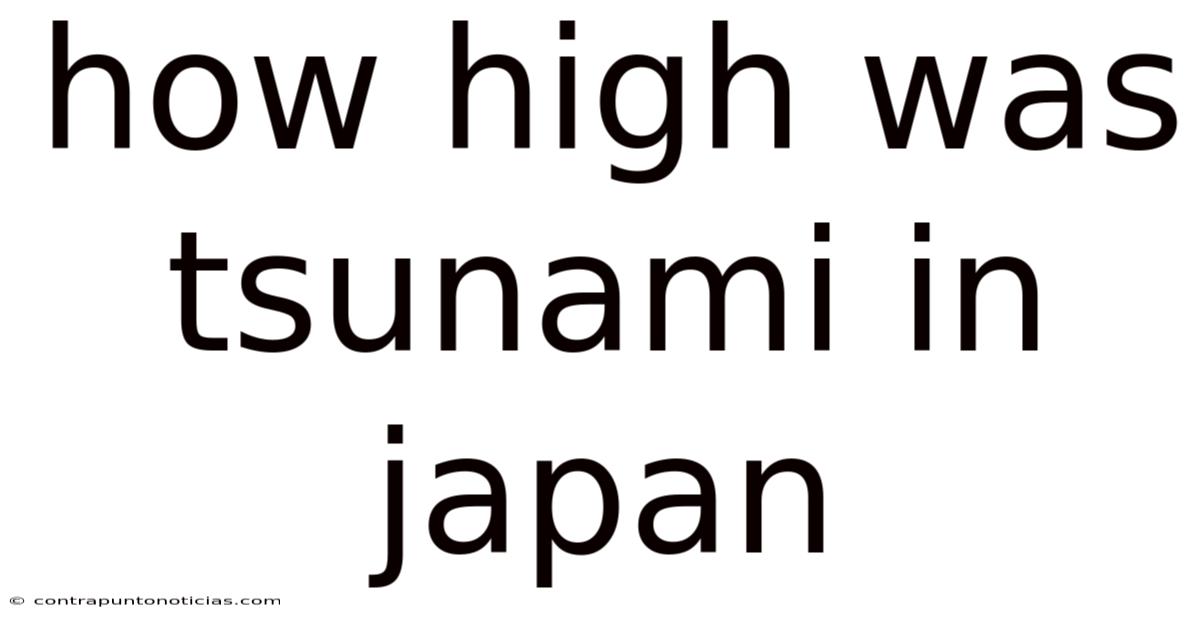 How High Was Tsunami In Japan