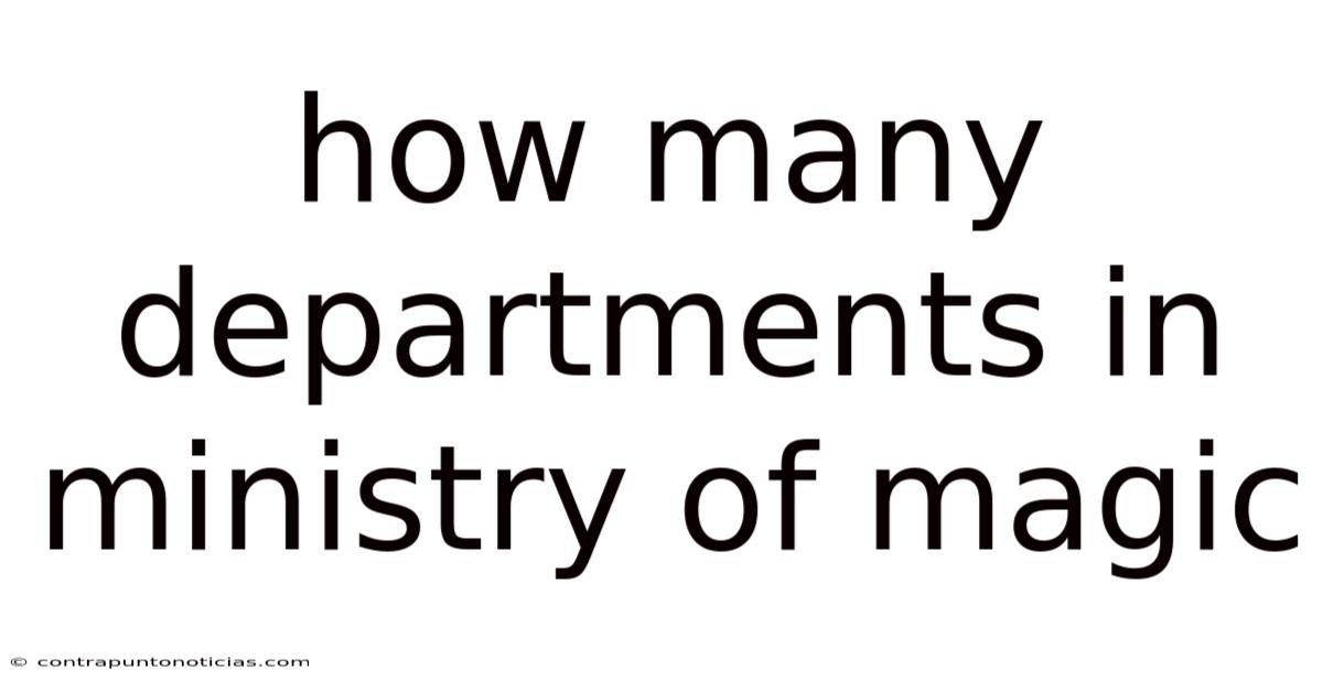 How Many Departments In Ministry Of Magic