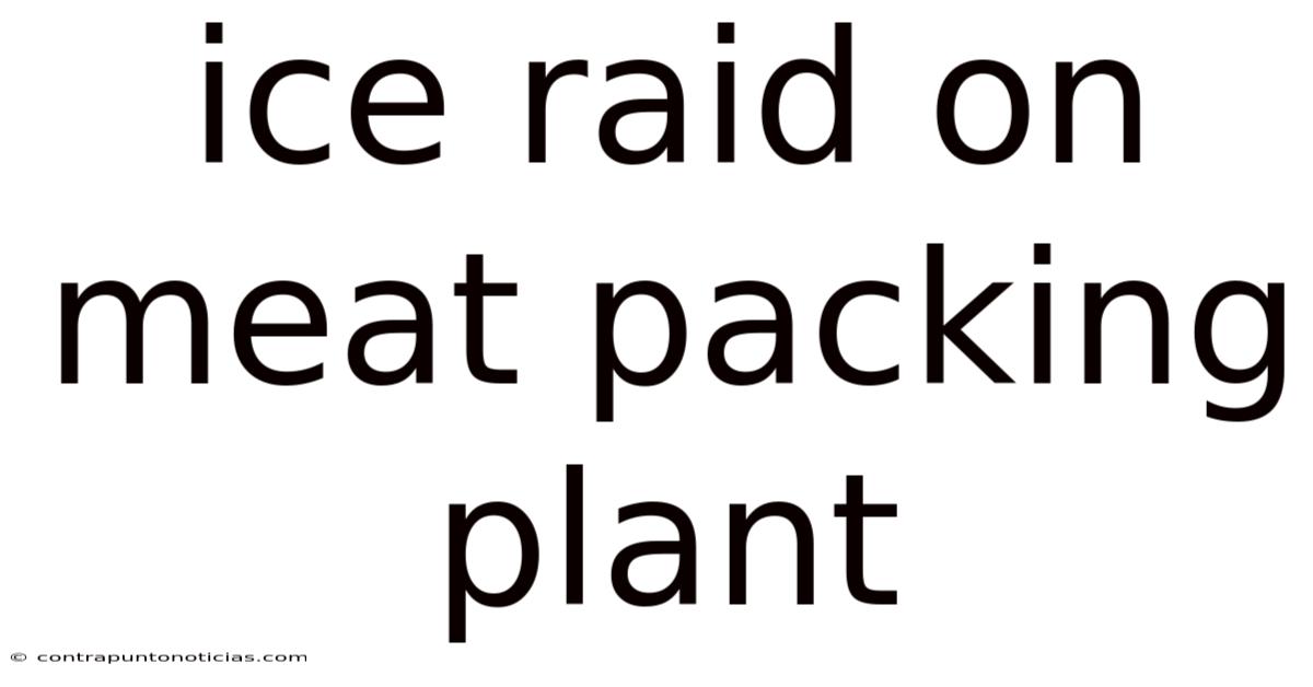 Ice Raid On Meat Packing Plant