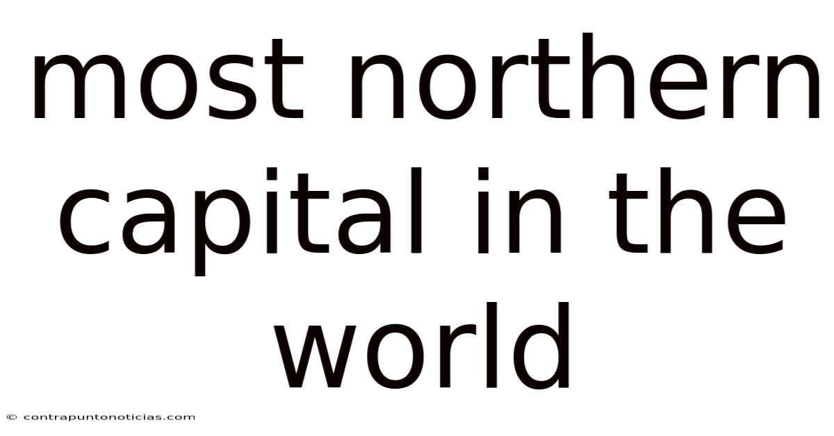 Most Northern Capital In The World