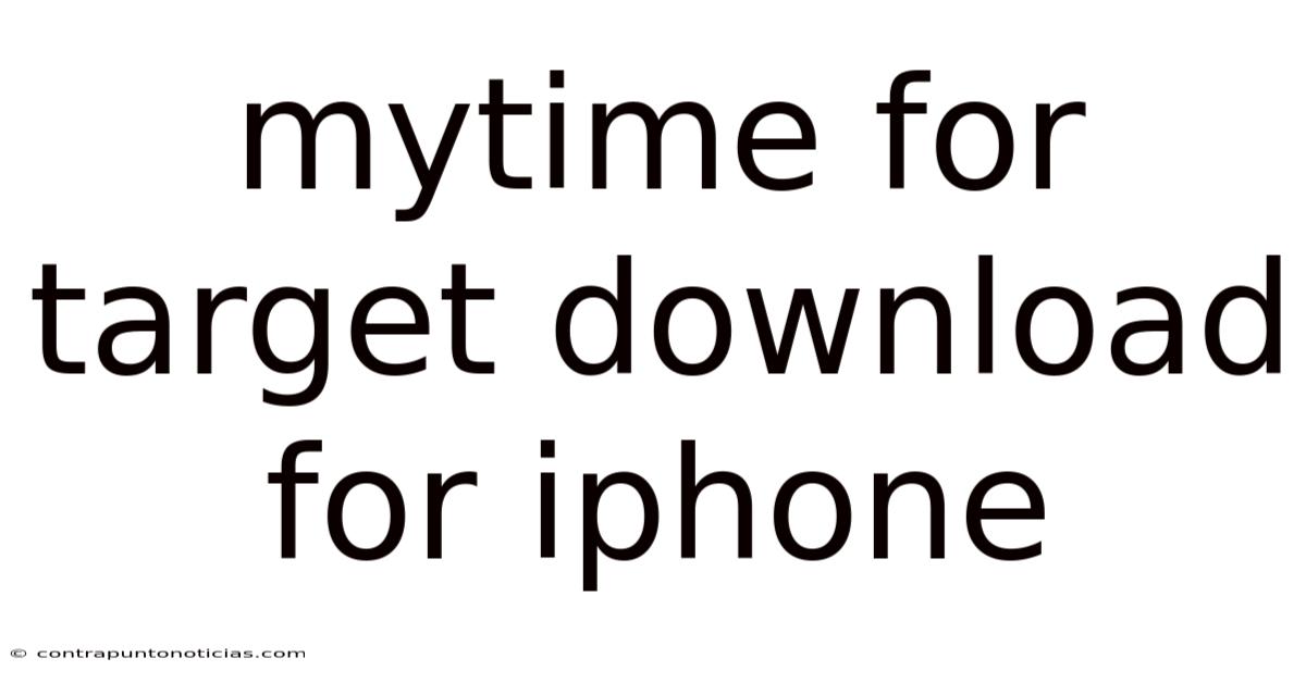 Mytime For Target Download For Iphone