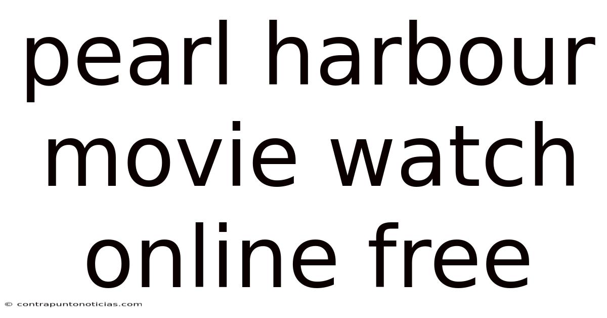 Pearl Harbour Movie Watch Online Free