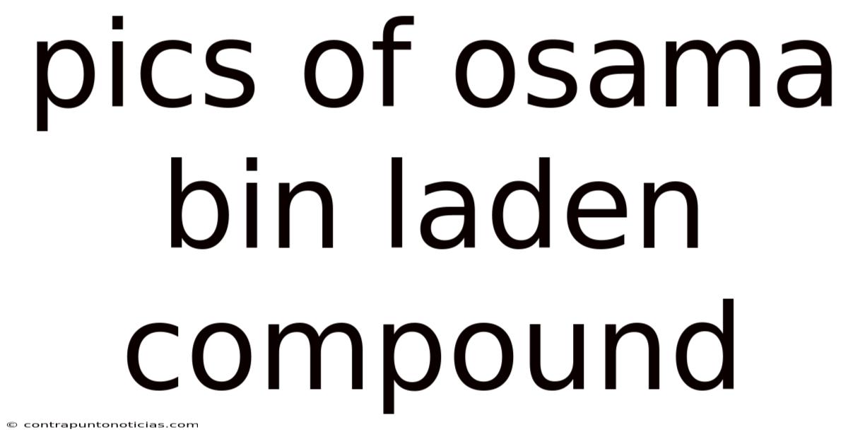 Pics Of Osama Bin Laden Compound