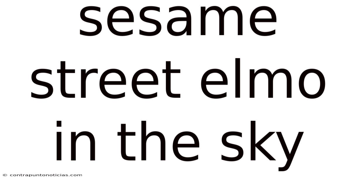 Sesame Street Elmo In The Sky