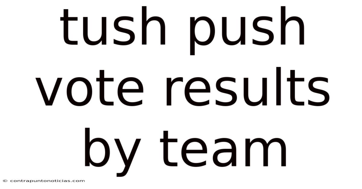 Tush Push Vote Results By Team