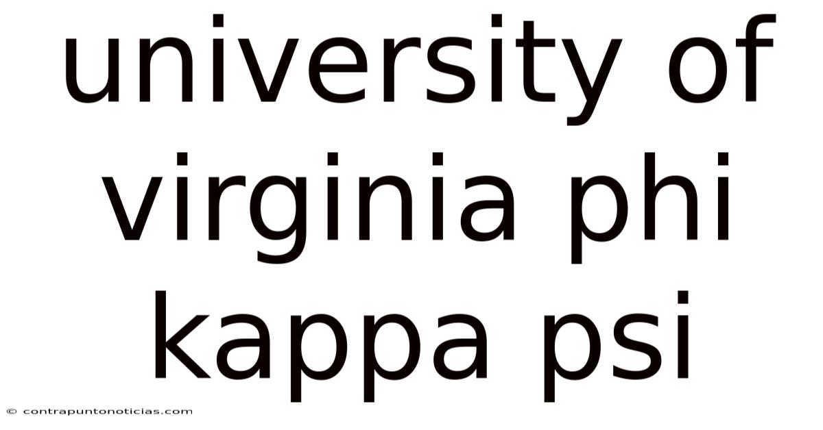University Of Virginia Phi Kappa Psi
