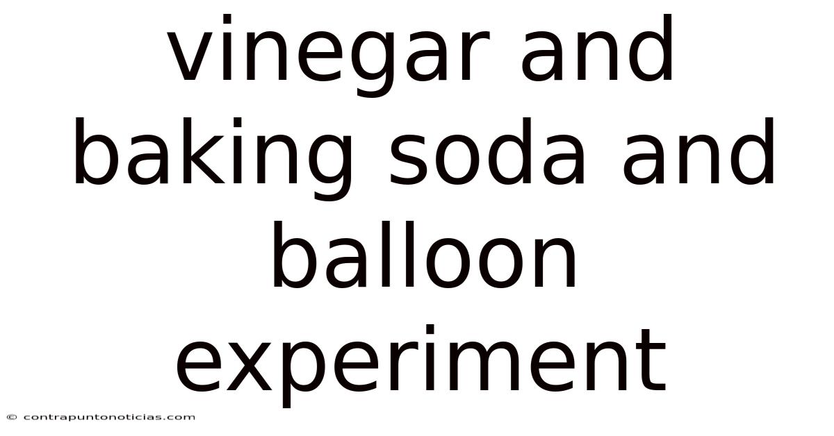 Vinegar And Baking Soda And Balloon Experiment