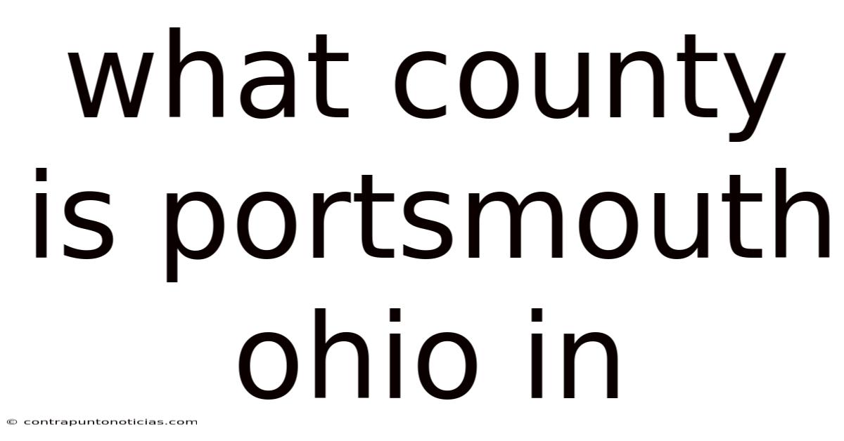 What County Is Portsmouth Ohio In
