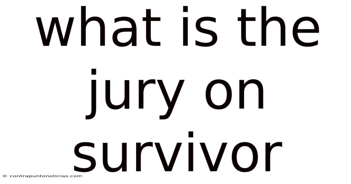 What Is The Jury On Survivor