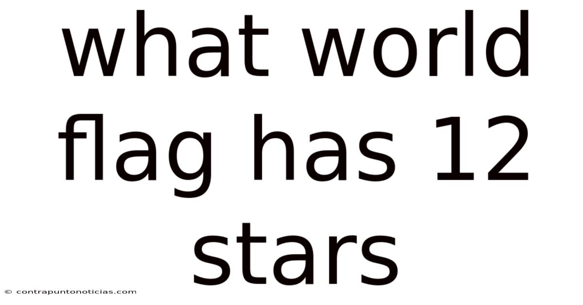 What World Flag Has 12 Stars